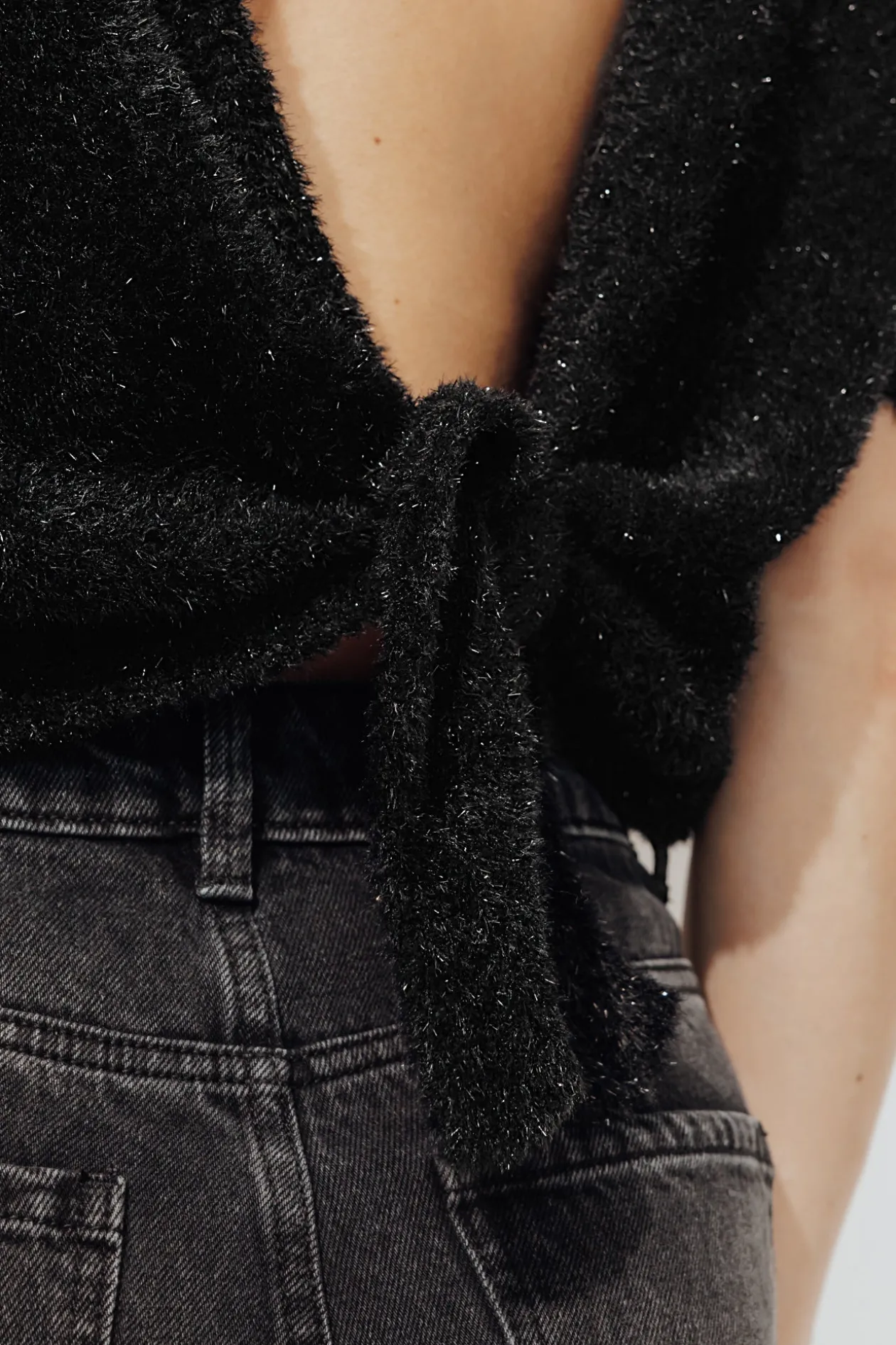 Promod Boléro en maille fluffy Femme - Noir Sale