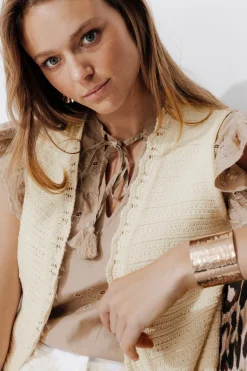 Promod Boléro en tricot Femme - Ecru Fashion