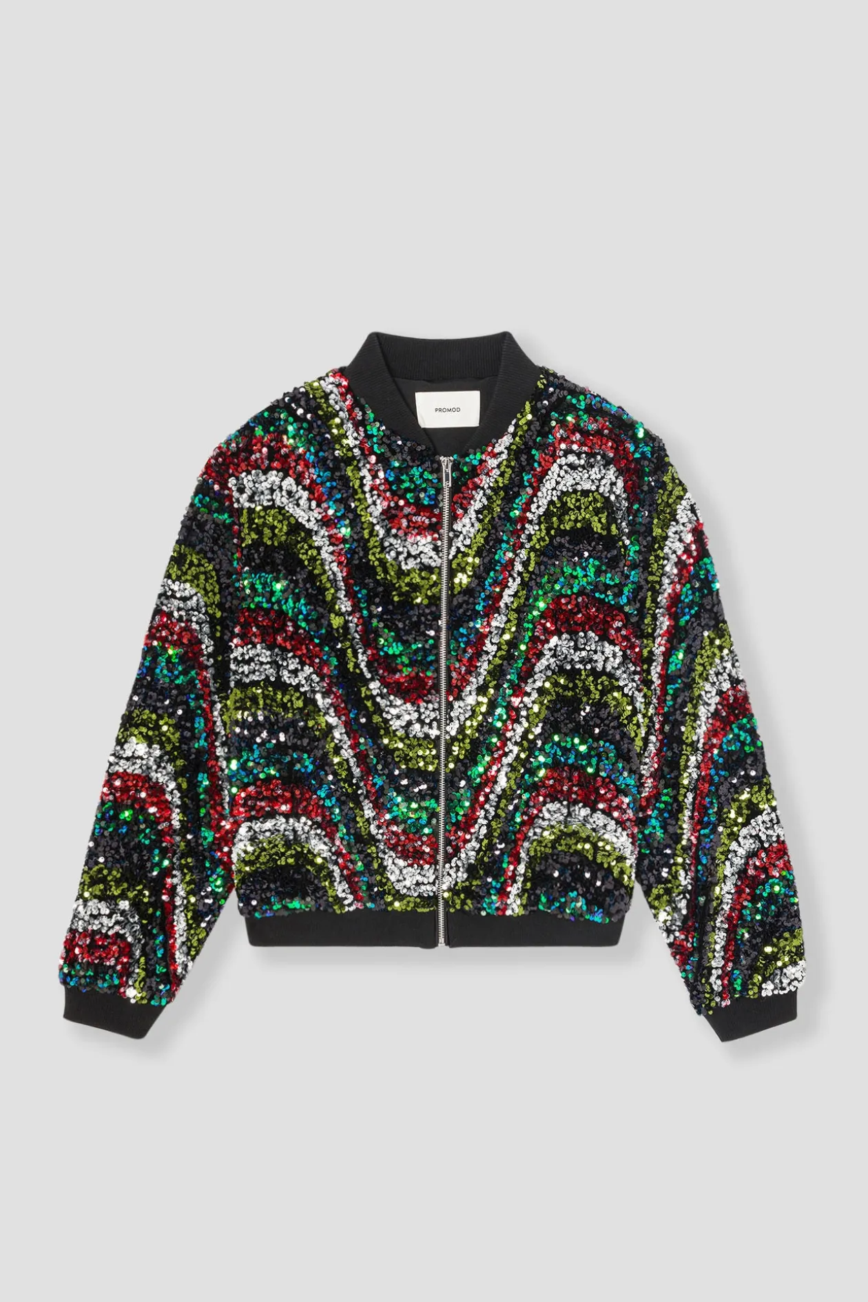 Promod Bomber à paillettes Femme - Imprimé multicolore Imprimémulticolore Outlet