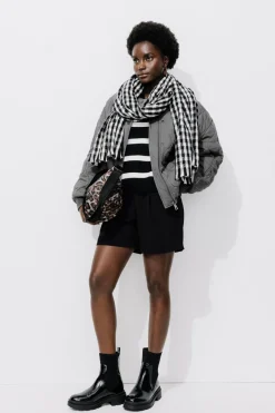 Promod Bomber en lyocell matelassé - Gris Discount