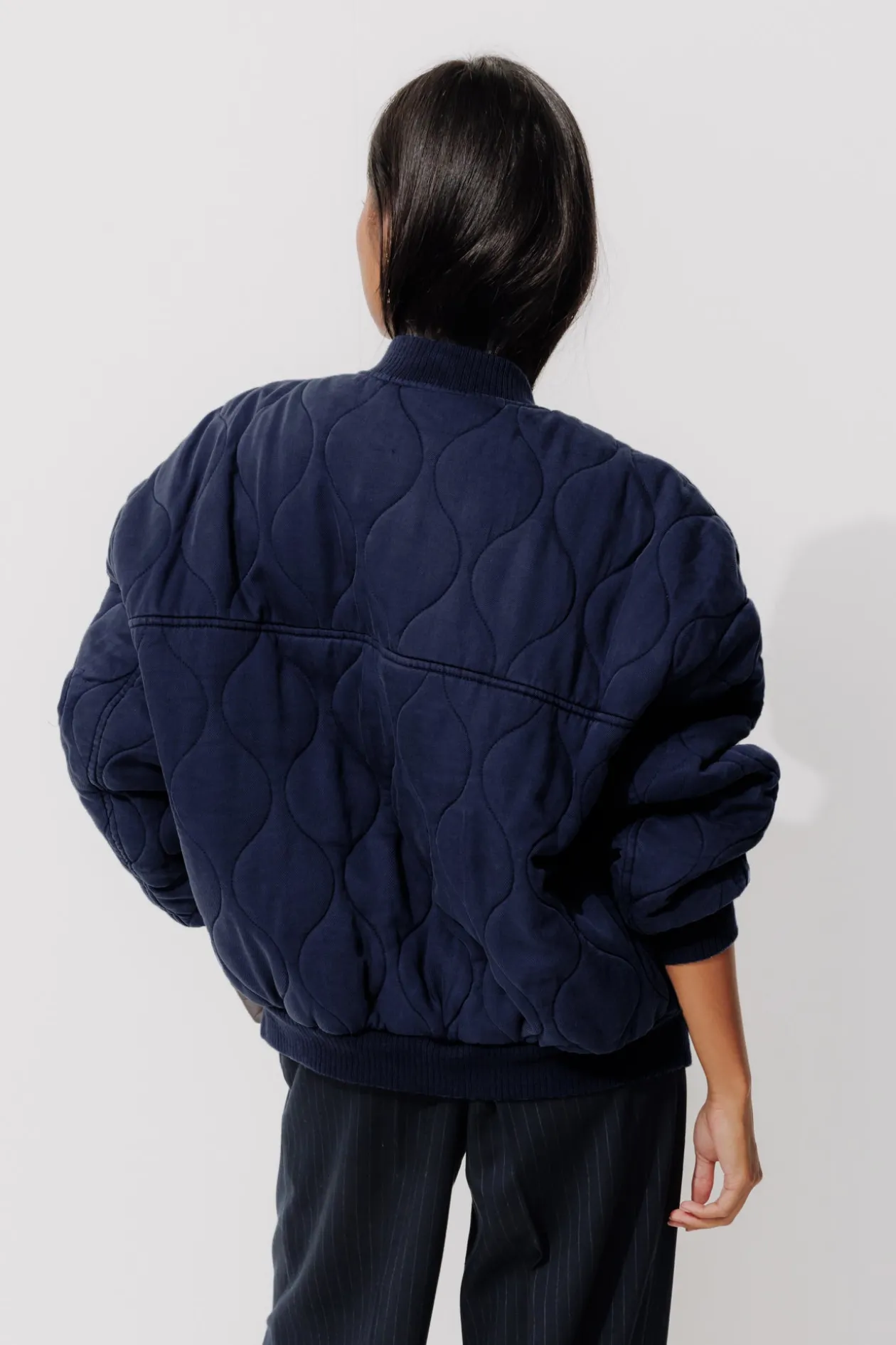 Promod Bomber en lyocell matelassé - Marine New