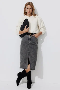 Promod Bomber en moumoute Femme - Ecru Cheap