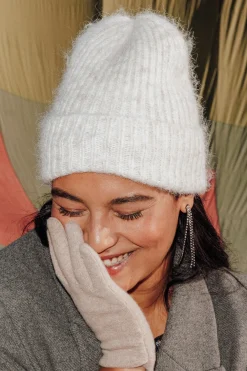 Promod Bonnet chiné côtelé Femme - Ecru Cheap