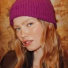 Promod Bonnet côtelé Femme - Cassis clair Cassisclair Cheap
