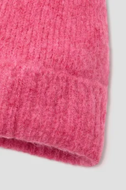 Promod Bonnet en alpaga mélangé - Rose Cheap