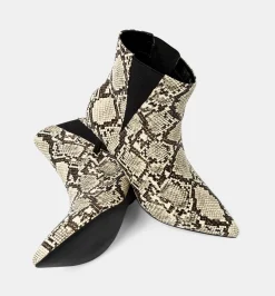 Promod Boots à talon effet python - Imprimé noir Impriménoir Online