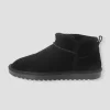 Promod Boots en cuir et moumoute - Noir Cheap