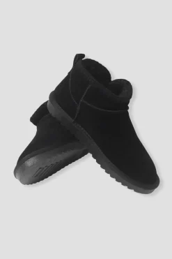 Promod Boots en cuir et moumoute - Noir Cheap