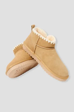 Promod Boots en cuir et moumoute - Sable New
