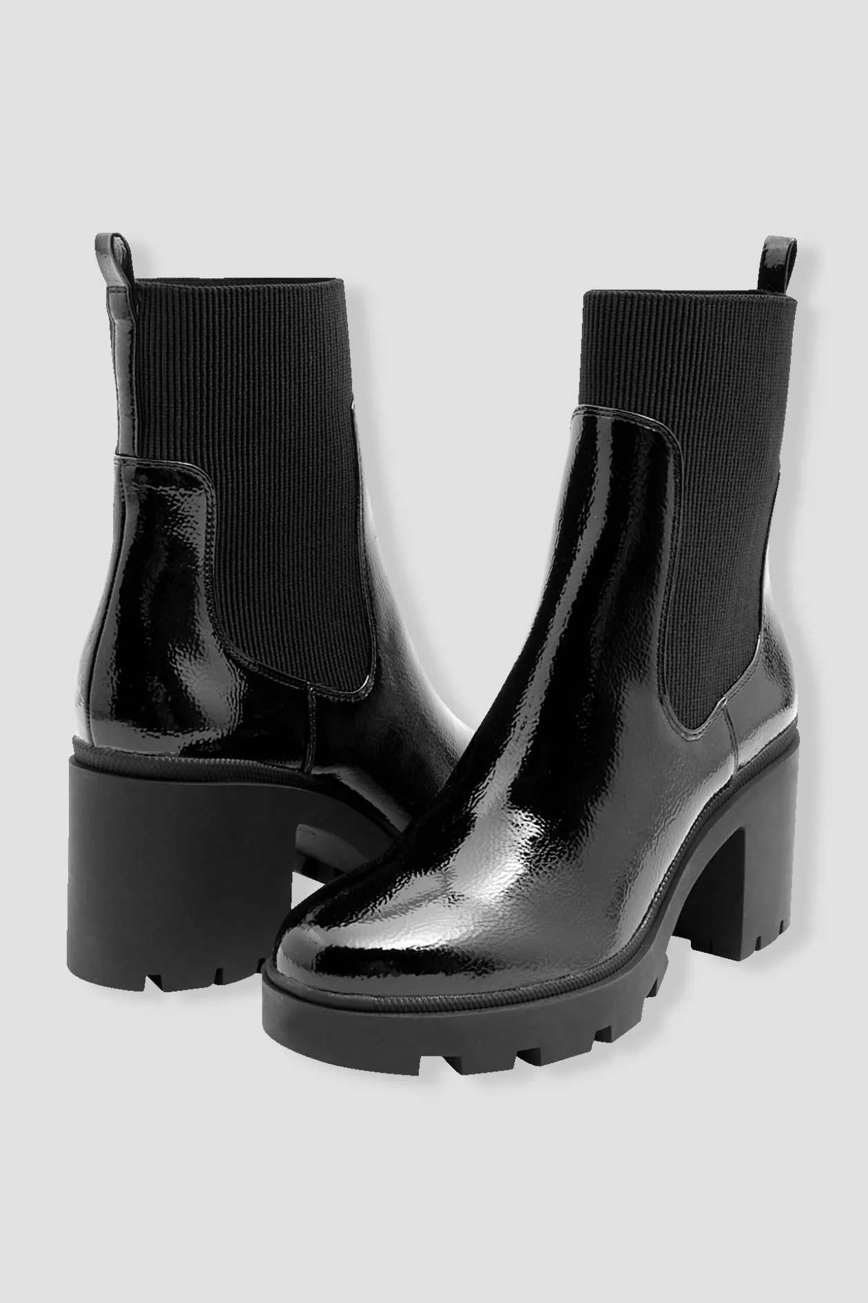 Promod Boots plateforme vernies Femme - Noir Outlet