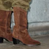 Promod Bottes en cuir western - Marron Hot