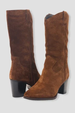 Promod Bottes en cuir western - Marron Hot