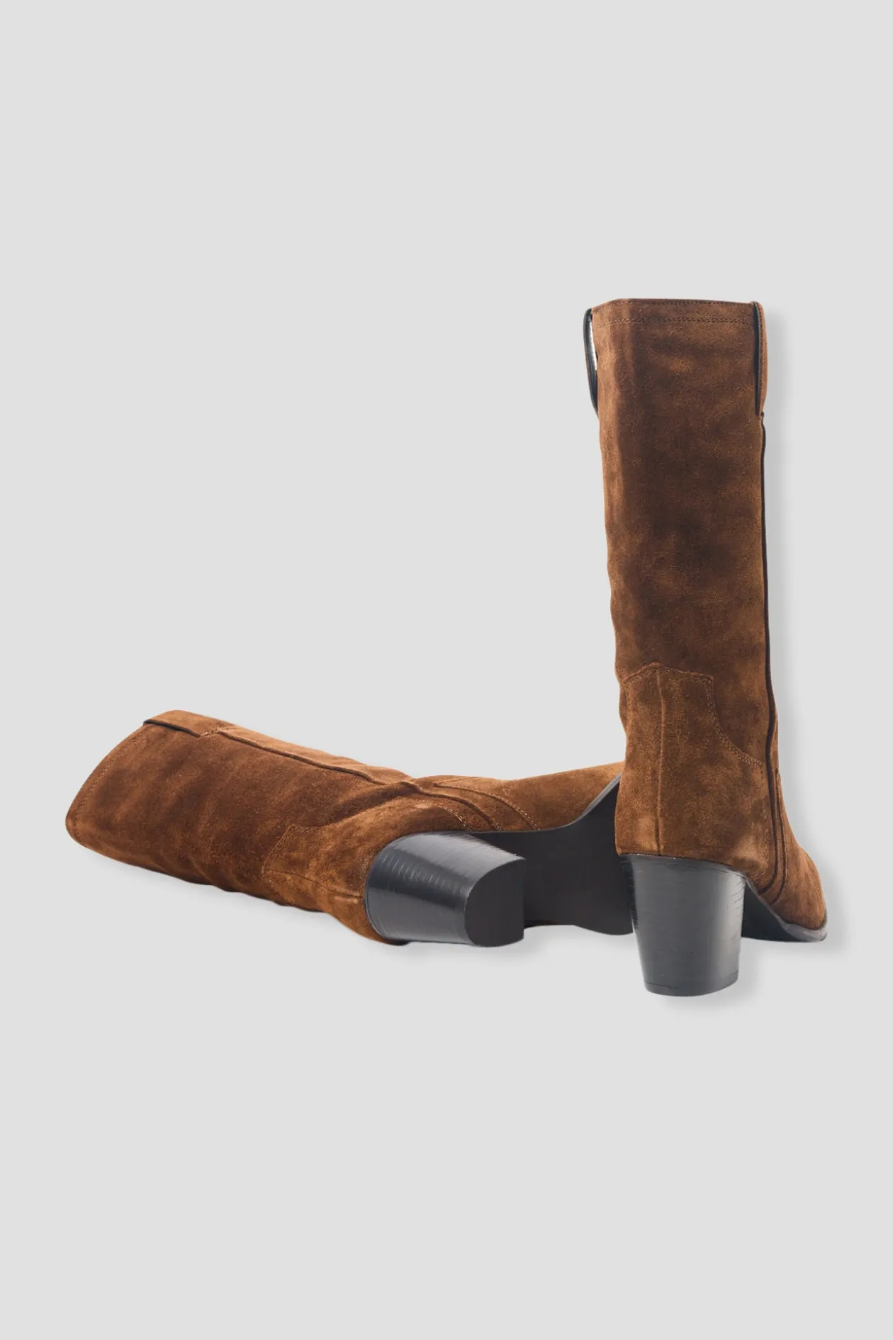 Promod Bottes en cuir western - Marron Hot