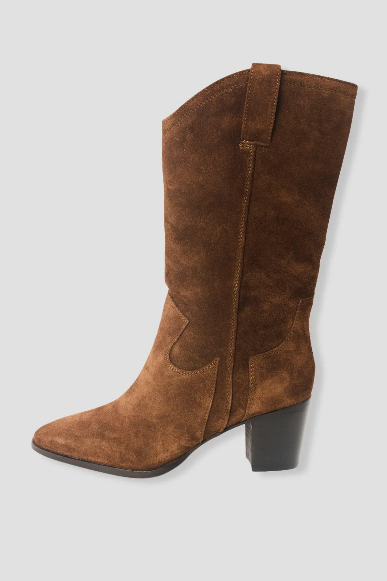 Promod Bottes en cuir western - Marron Hot