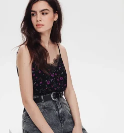 Promod Caraco imprimé Femme - Imprimé noir Impriménoir Discount