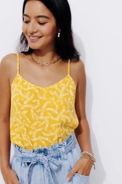Promod Caraco imprimé Femme - Imprimé ocre Impriméocre Store