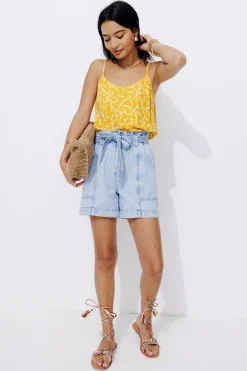 Promod Caraco imprimé Femme - Imprimé ocre Impriméocre Store