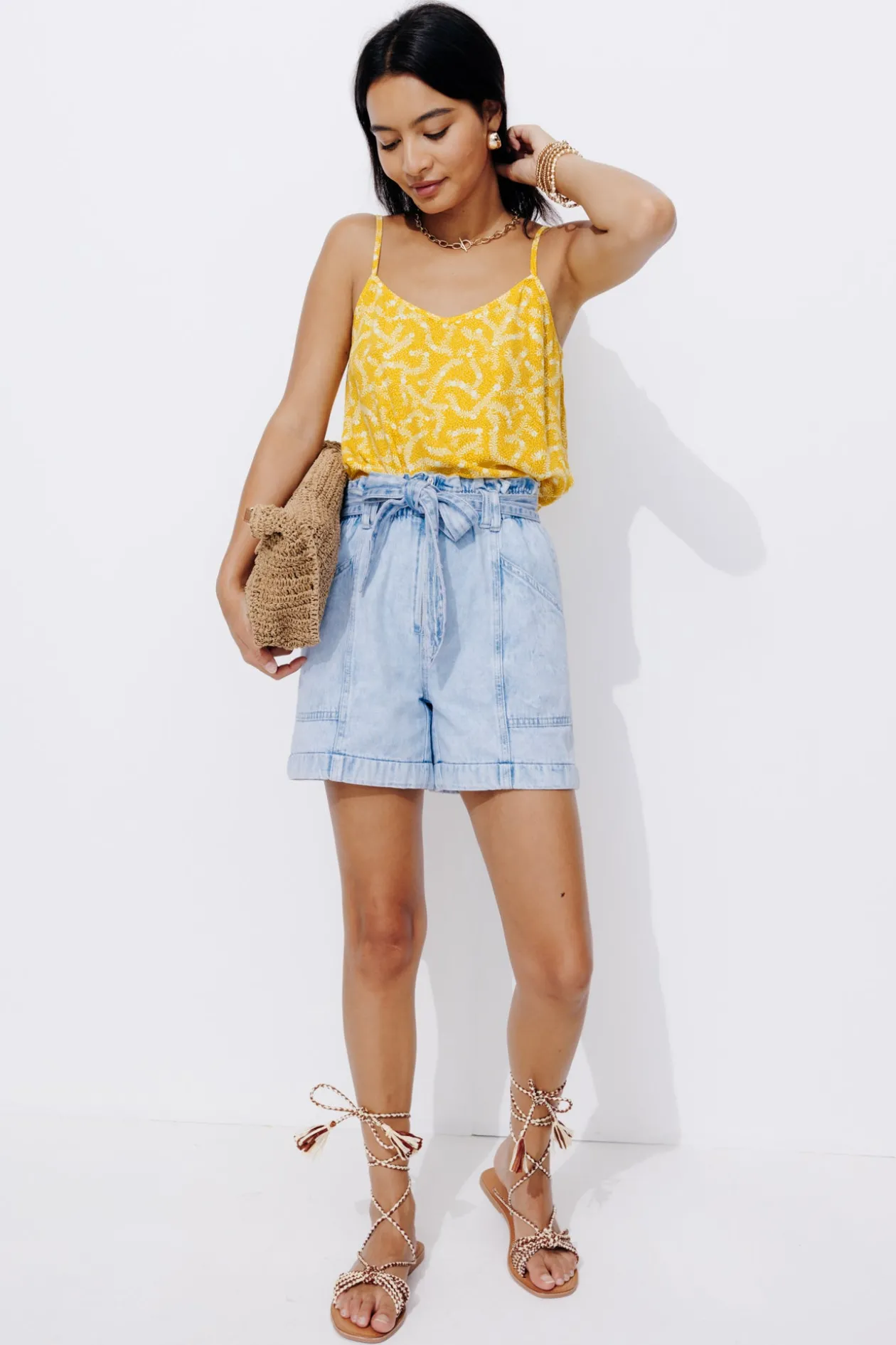 Promod Caraco imprimé Femme - Imprimé ocre Impriméocre Store