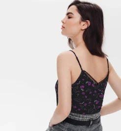 Promod Caraco imprimé Femme - Imprimé noir Impriménoir Discount