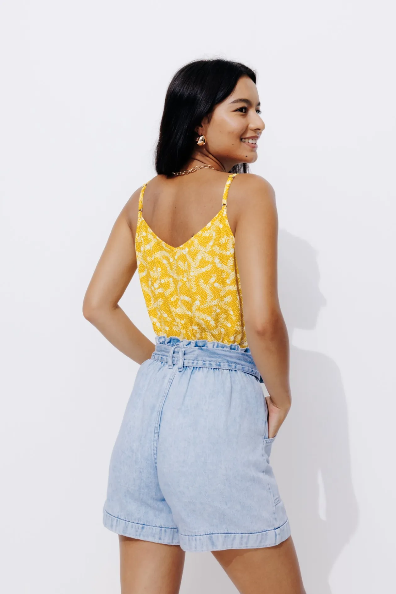 Promod Caraco imprimé Femme - Imprimé ocre Impriméocre Store