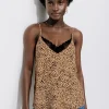 Promod Caraco léopard à bretelles - Imprimé beige Imprimébeige Best Sale