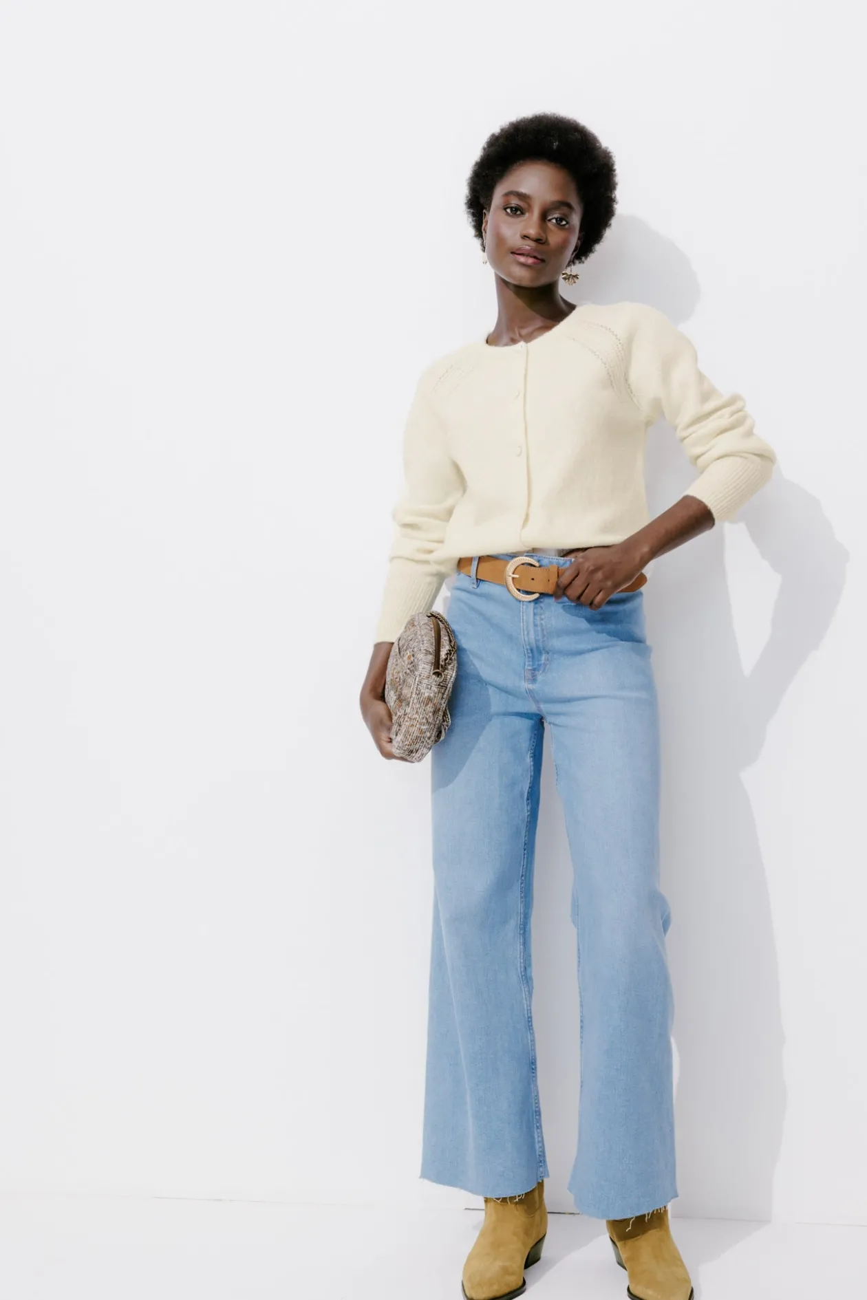 Promod Cardigan boutonné Femme - Ecru Online