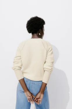 Promod Cardigan boutonné Femme - Ecru Best
