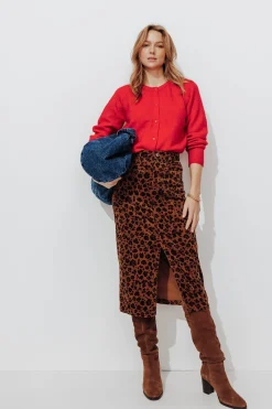 Promod Cardigan boutonné Femme - Rouge New