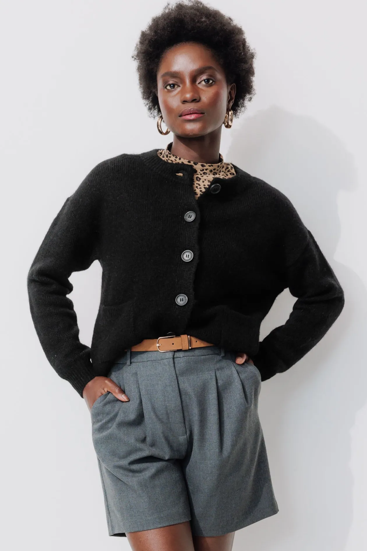 Promod Cardigan col rond Femme - Noir Cheap