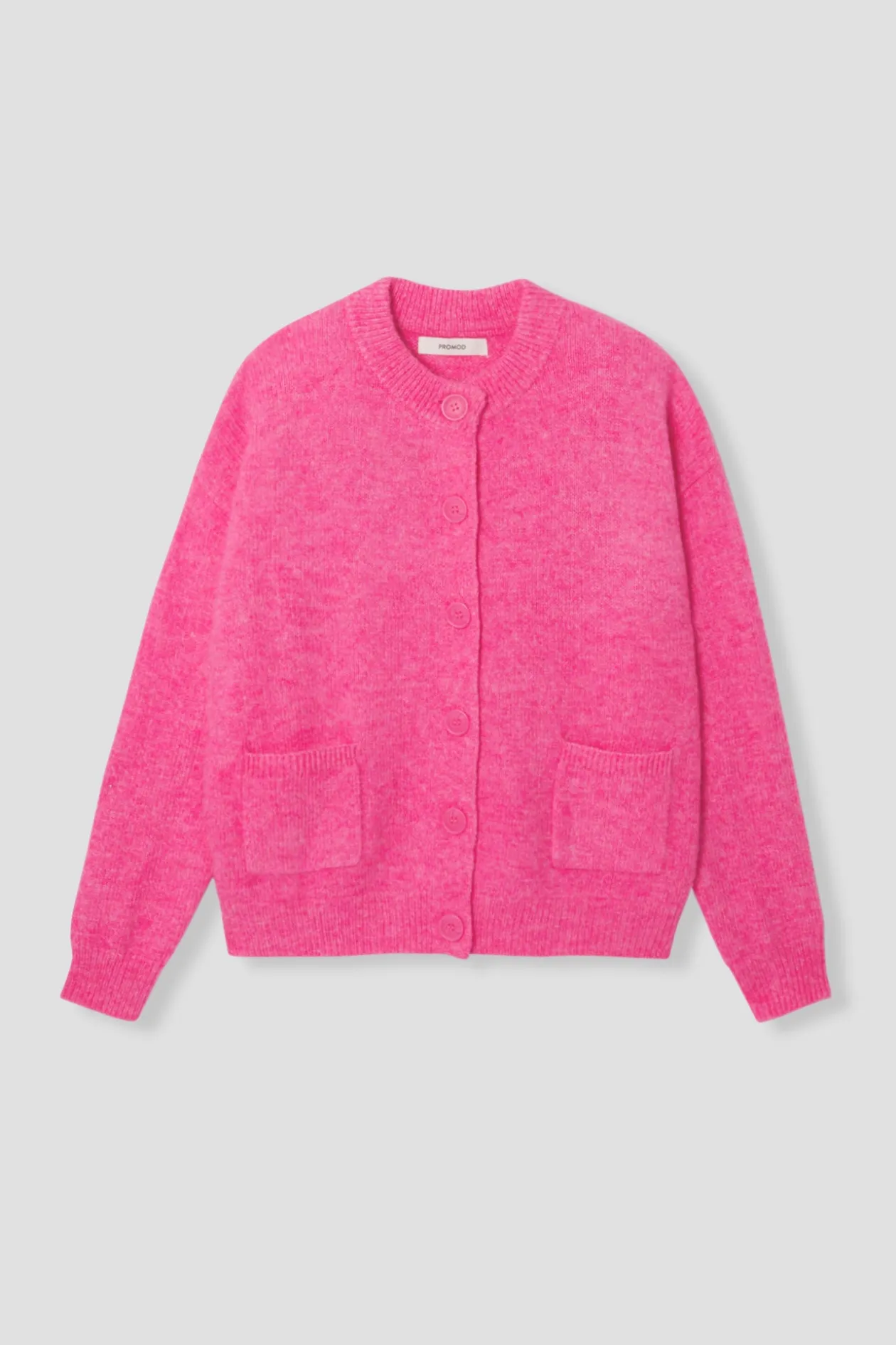 Promod Cardigan col rond Femme - Rose fluo Rosefluo Shop