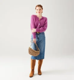 Promod Cardigan col rond PREMIUM - Rose Shop