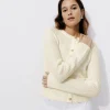 Promod Cardigan court boutonné Femme - Ecru Discount