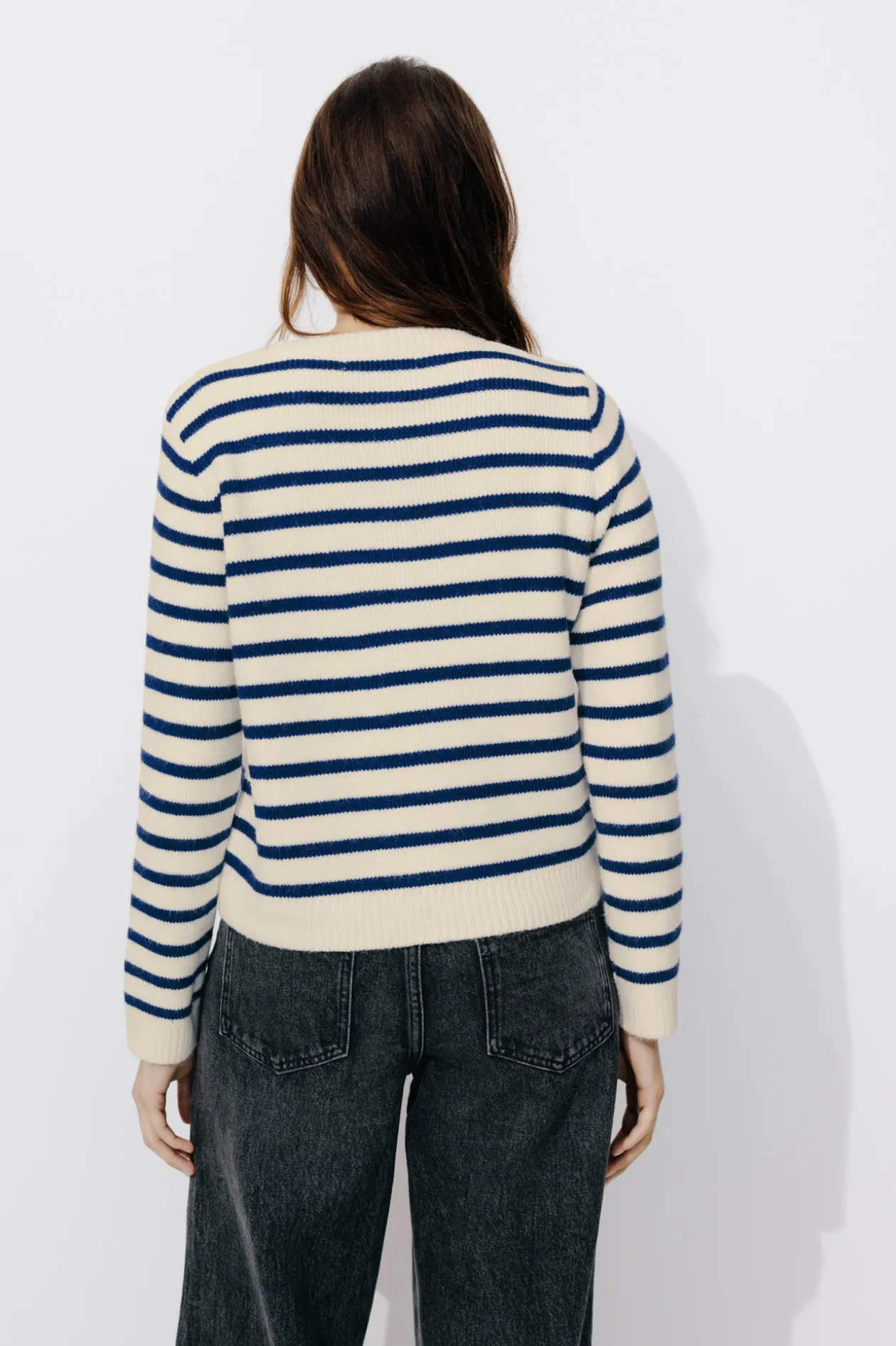 Promod Cardigan court marinière Femme - Rayé écru Rayéécru Flash Sale