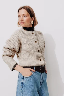 Promod Cardigan côtelé Femme - Beige Cheap