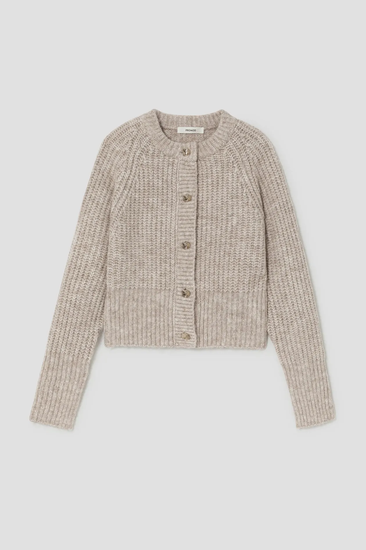 Promod Cardigan côtelé Femme - Beige Cheap