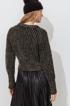 Promod Cardigan côtelé irisé Femme - Noir Flash Sale