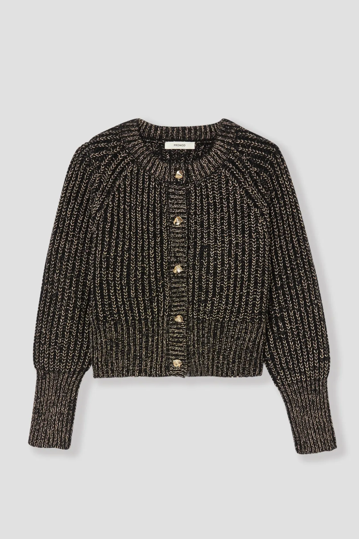 Promod Cardigan côtelé irisé Femme - Noir Flash Sale