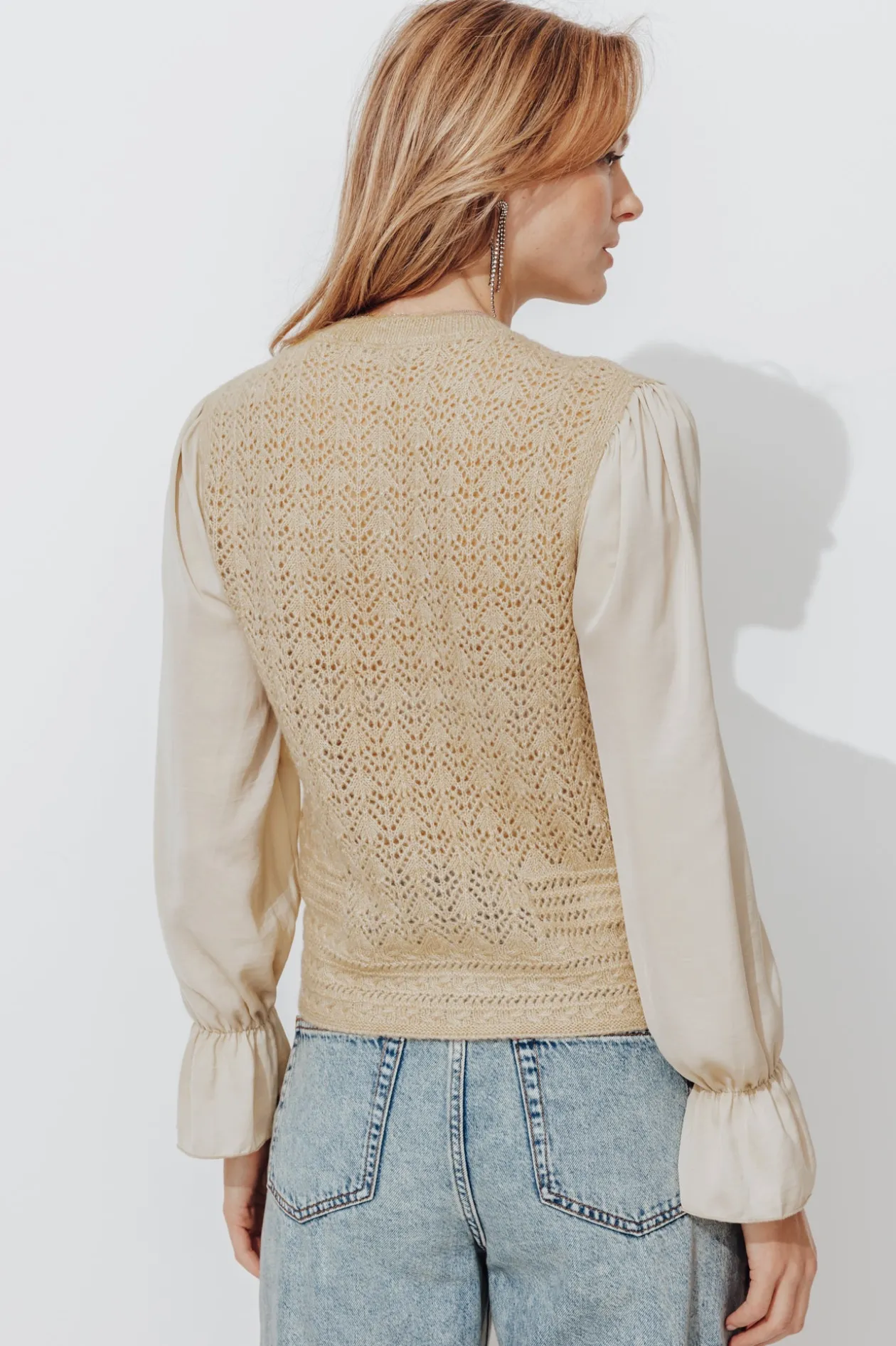 Promod Cardigan effet superposé Femme - Ecru Best Sale