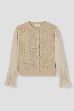 Promod Cardigan effet superposé Femme - Ecru Best Sale