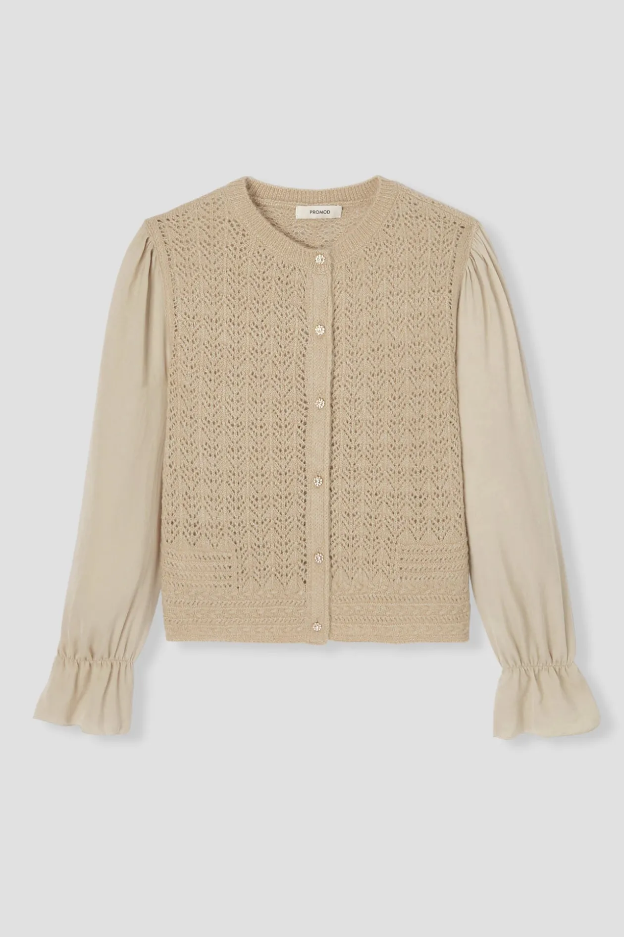 Promod Cardigan effet superposé Femme - Ecru Best Sale
