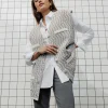 Promod Cardigan irisé sans manches - Gris Store