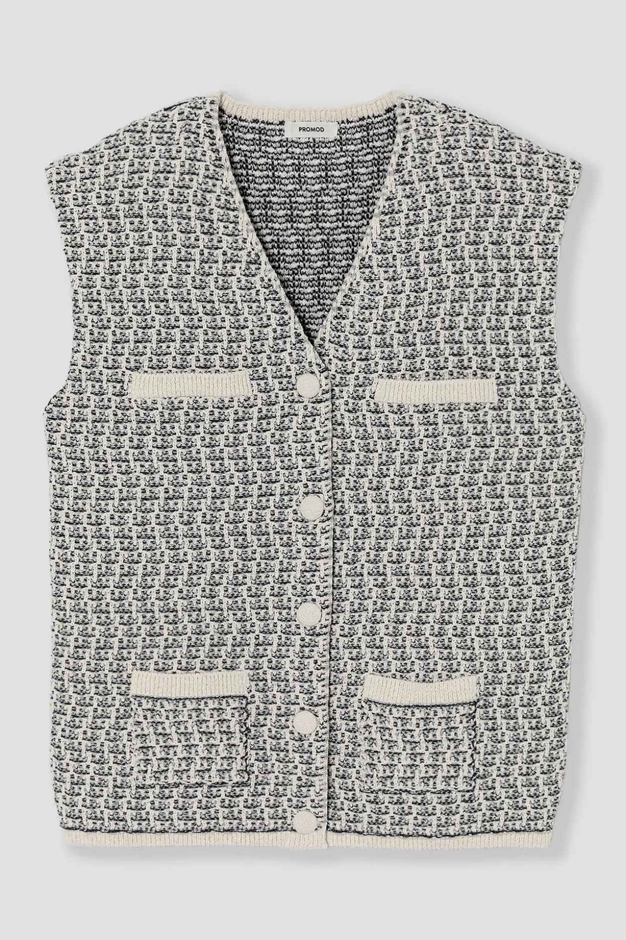 Promod Cardigan irisé sans manches - Gris Store