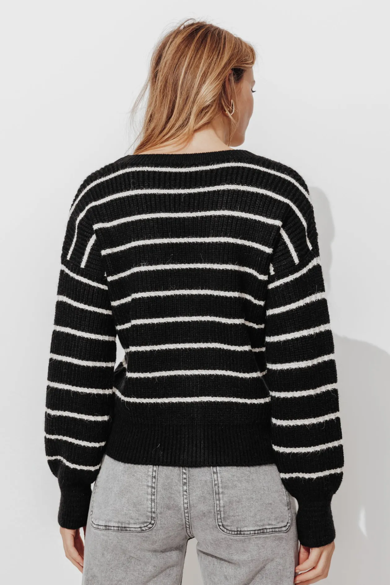 Promod Cardigan marinière Femme - Rayé Noir RayéNoir Sale