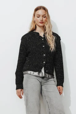 Promod Cardigan pailleté Femme - Noir Cheap