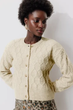 Promod Cardigan torsadé Femme - Beige Best