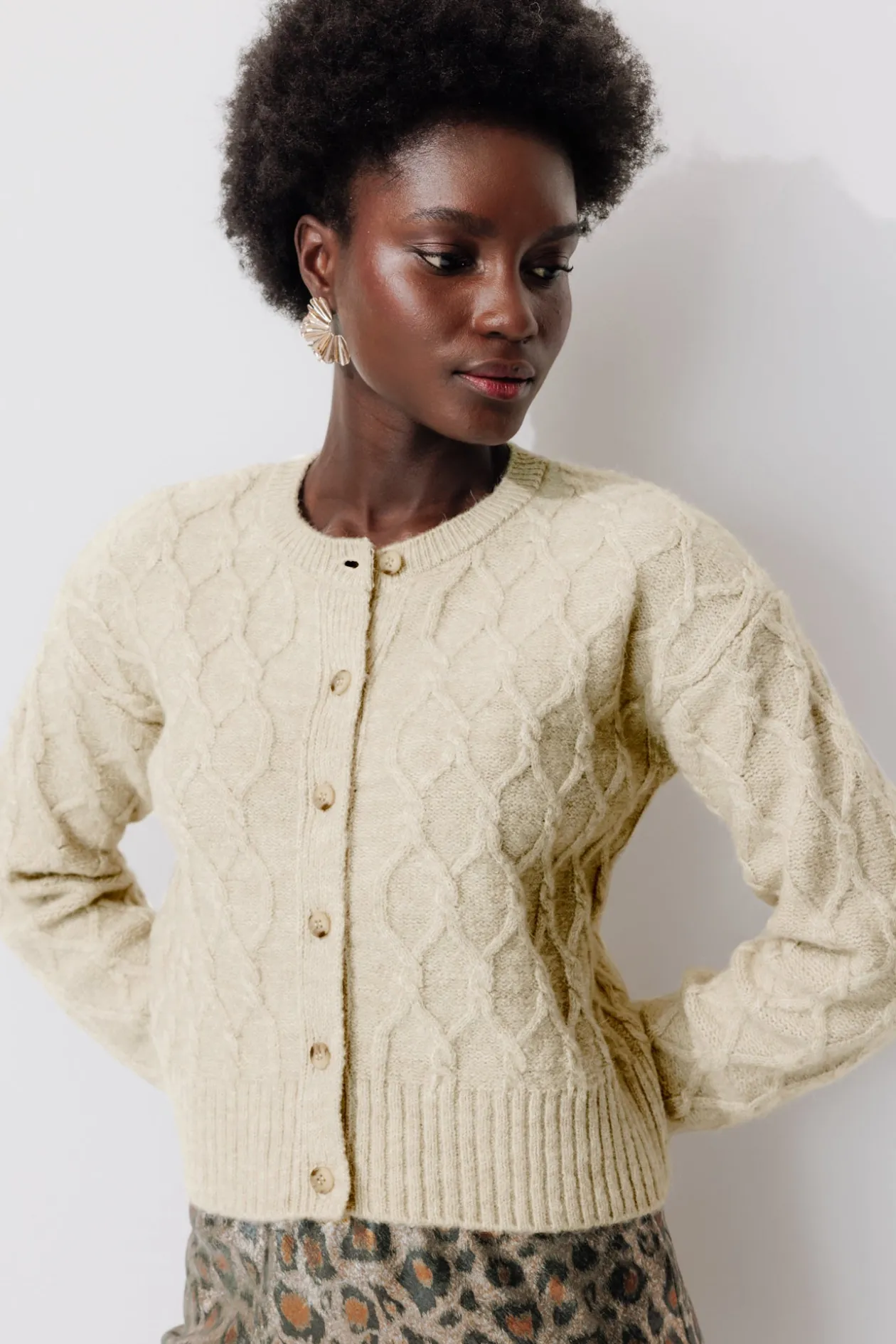 Promod Cardigan torsadé Femme - Beige Best