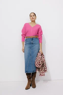 Promod Cardigan torsadé Femme - Rose Best