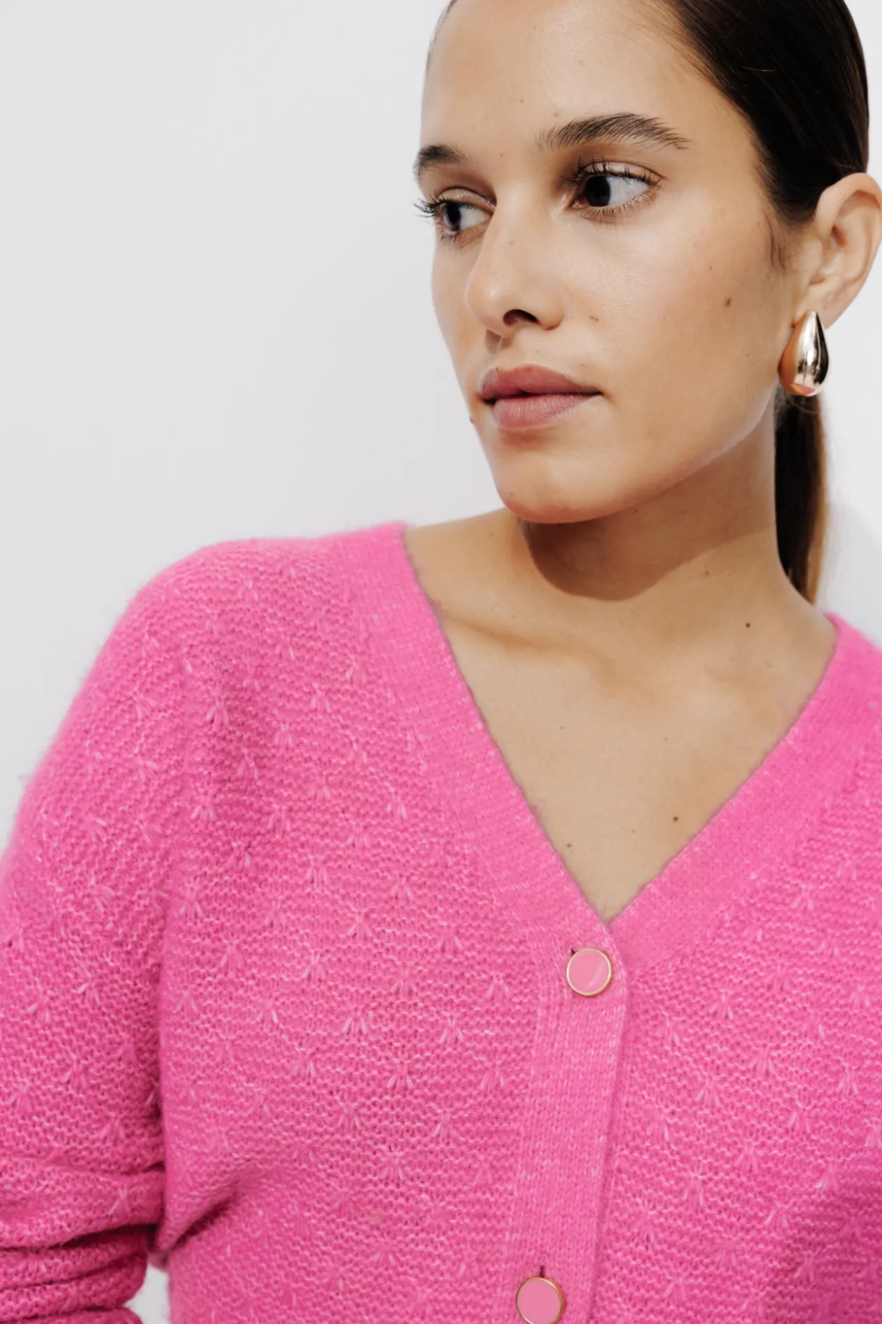 Promod Cardigan torsadé Femme - Rose Best
