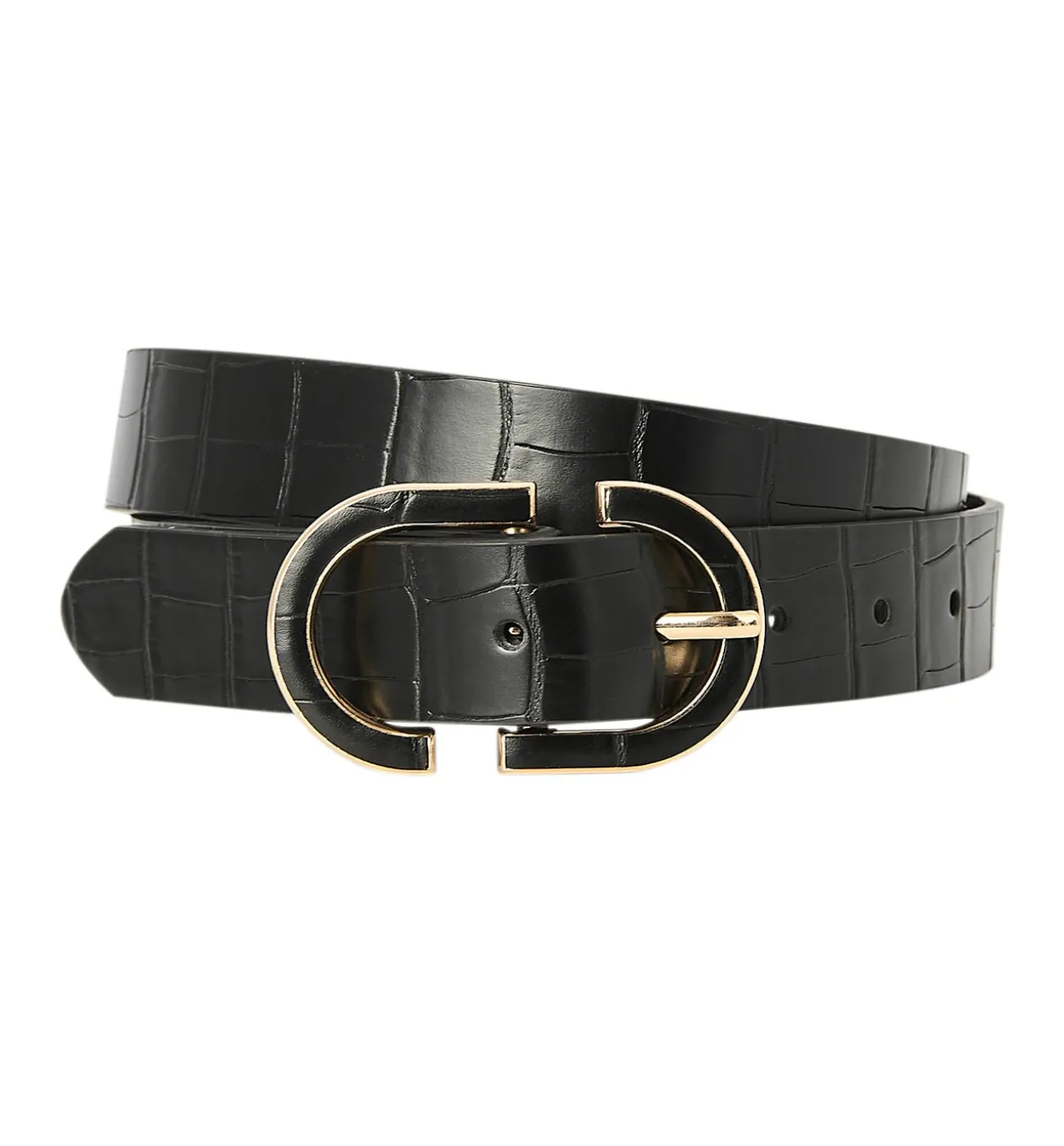 Promod Ceinture effet croco Femme - Noir Sale
