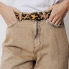 Promod Ceinture en cuir motif léopard - Imprimé multicolore Imprimémulticolore Clearance
